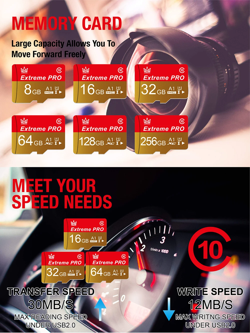 С бесплатным sd-адаптером microsd карта памяти 128 Гб 64 ГБ 32 ГБ sd-карта 16 ГБ 8 ГБ SDXC SDHC Micro SD карта Cartao De Memoia для телефона