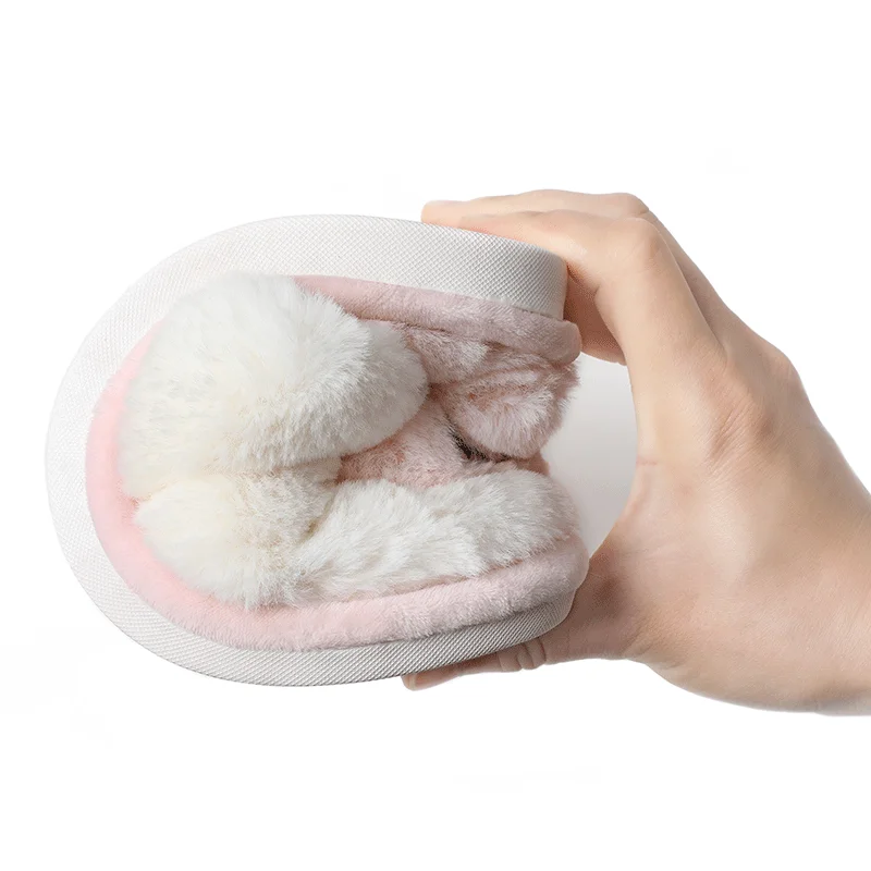 Шлепанцы tzтаблице кролик женские домашние мягкие тапочки из хлопка теплые для