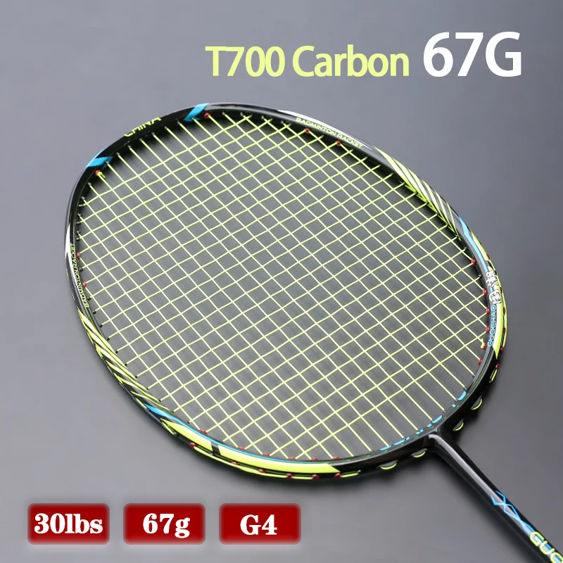 Супер светильник только 67 г 7U T700 углеродного волокна ракетки для бадминтона G4