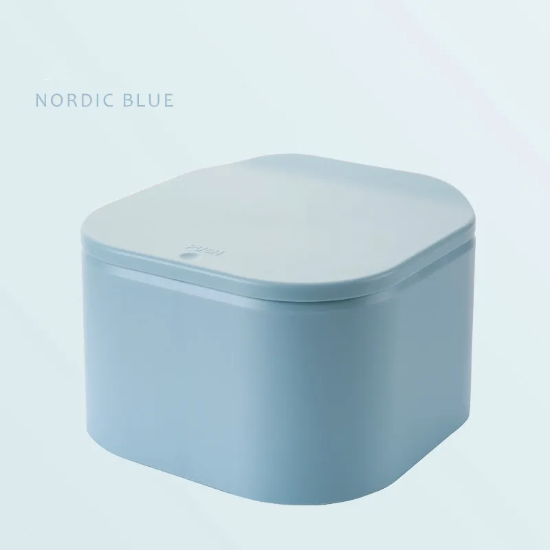 blue Мини двухслойные мусорные ящики многофункциональный настольный напорный мусорный ящик можно кухня офис для мусора ведро WF81031 - Цвет: blue