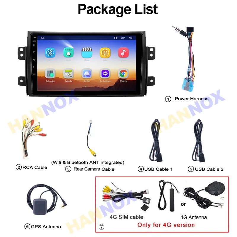 9inch Android Car Radio Multimedia Player For Suzuki SX4 2006-2011 2012 2013 Fiat Sedici 2005-2014 Navigation RDS 2 din - купить по