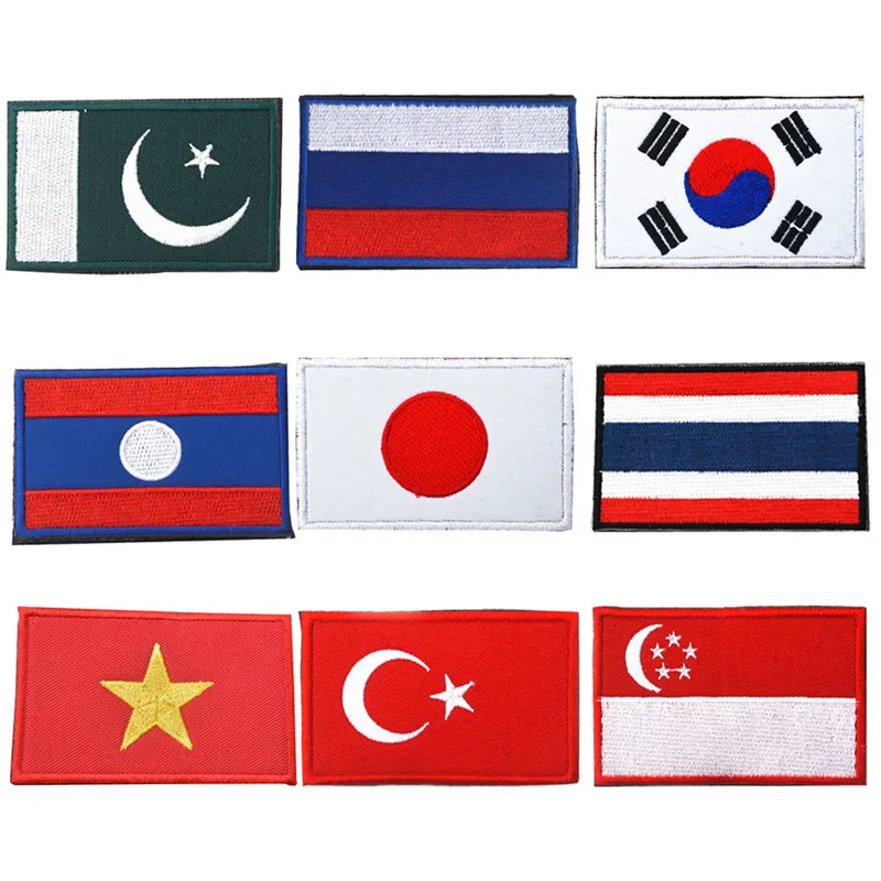 Ручки для России Турции Сингапура Кореи Пакистана с вышивкой|Заплатки| |