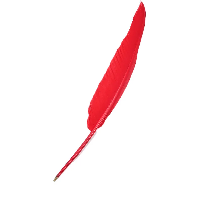 

48 pcs/lot Creative Feather Ballpoint Pen Creative Ball Pens Stationery Promotion gift office school Writing supplies