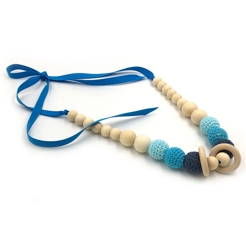 Деревянные вязаные крючком Прорезыватели для кормления зубов бриллиантовые