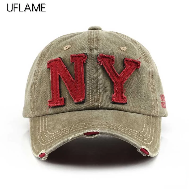 

Hat spring and autumn wash old letters embroidered baseball caps European and American trendy men outdoor sports sunscreen caps