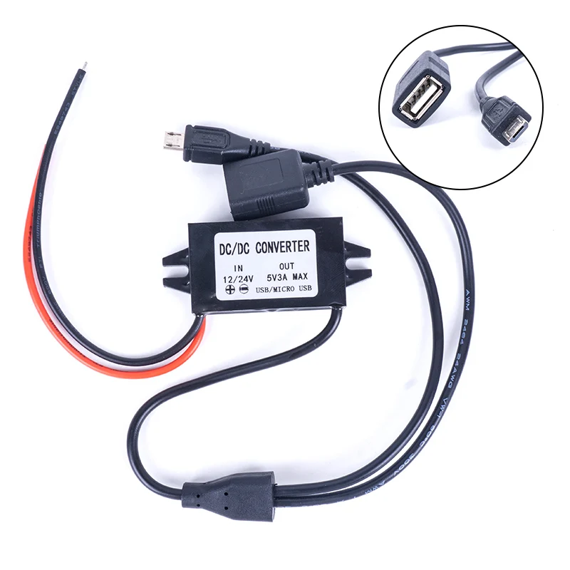 Преобразователь постоянного тока USB 12 В 24 в 36 48 (8 50 в) 5 3 А микро мини Понижающие