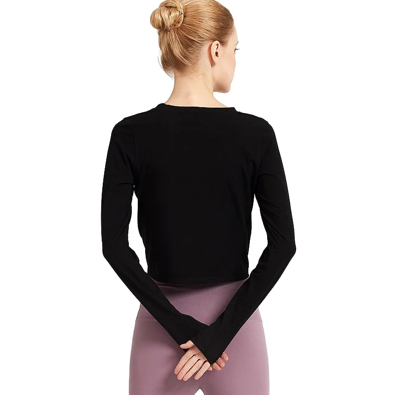 Strap Long Sleeve Yoga Shirts Women Solid Color Sport Fitness Yoga Top Breathable Loose Quick Dry T-shirt Running Jacket Mujer