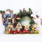Санта-Клаус, снежинка, звезда, телефон, железная свеча, украшение, подарок, Настольный подсвечник для рождества, украшение для стола, золото