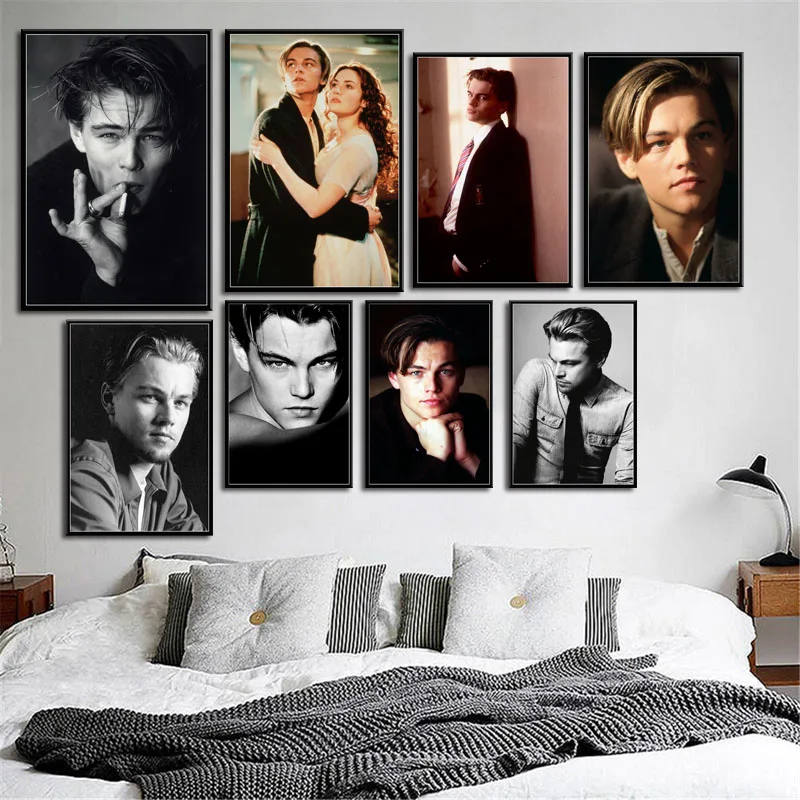 

Leonardo DiCaprio Movie Star Actor Art Painting Silk Canvas Poster Wall Home Decor