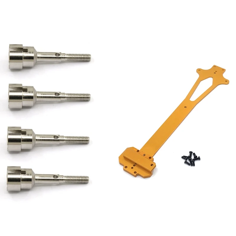 

1 Набор для Wltoys 124019 124018 металлический радиолоток, вторая Напольная доска C и 4 шт., задняя ось