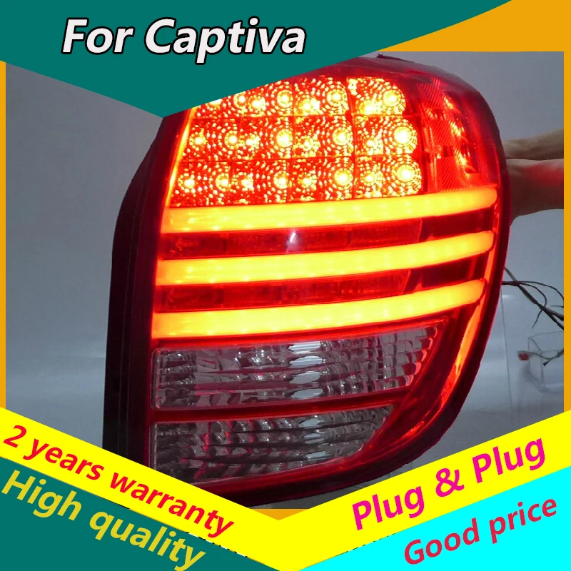 

KOWELL Car Styling for Chevrolet Captiva 2008-2015 Tail Lights LED Tail Light Rear Lamp LED DRL+Brake+Park+Signal Stop