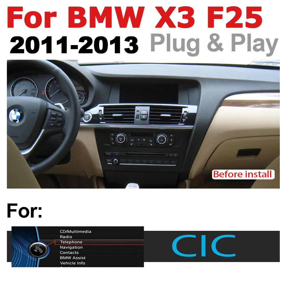 Автомобильный Android радио GPS мультимедийный плеер для BMW X3 F25 2011 ~ 2013 CIC стерео HD