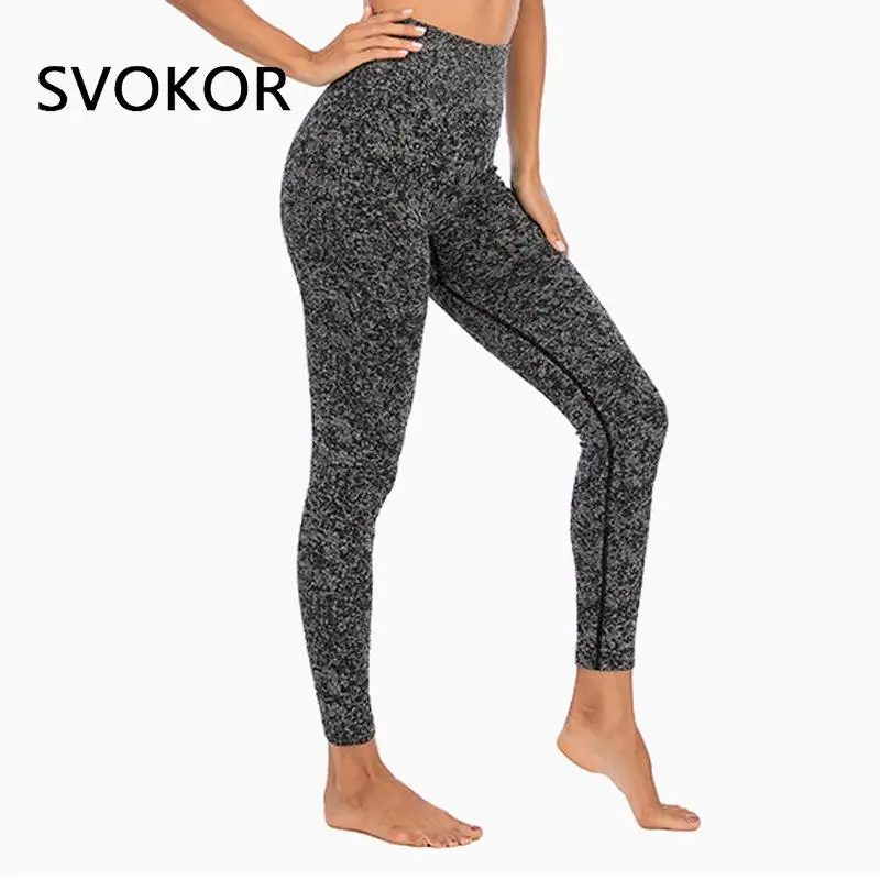 

Спортивные женские леггинсы SVOKOR с принтом для фитнеса и пуш-ап, тренировочные колготки с высокой талией, брюки, эластичные спортивные Легги...