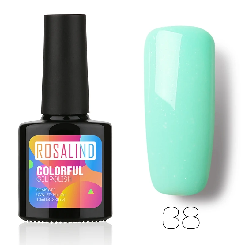 10ml 38 ROSALIND Гель-лак для ногтей 10 мл гель для ногтей Bloosom полуперманентное верхнее покрытие УФ лампа Гель-лак для ногтей для маникюра гибридные Лаки - Цвет: 10ml 38