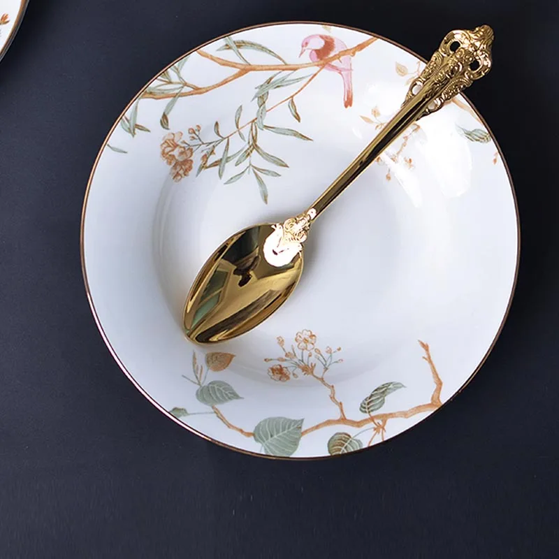 1 шт. посуда в европейском стиле китайские костяные миски для супа креативная