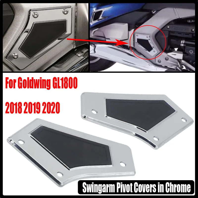

Motorcycle Accessories Swingarm Pivot Covers in Chrome For HONDA Goldwing GL1800 2018 2019 2020