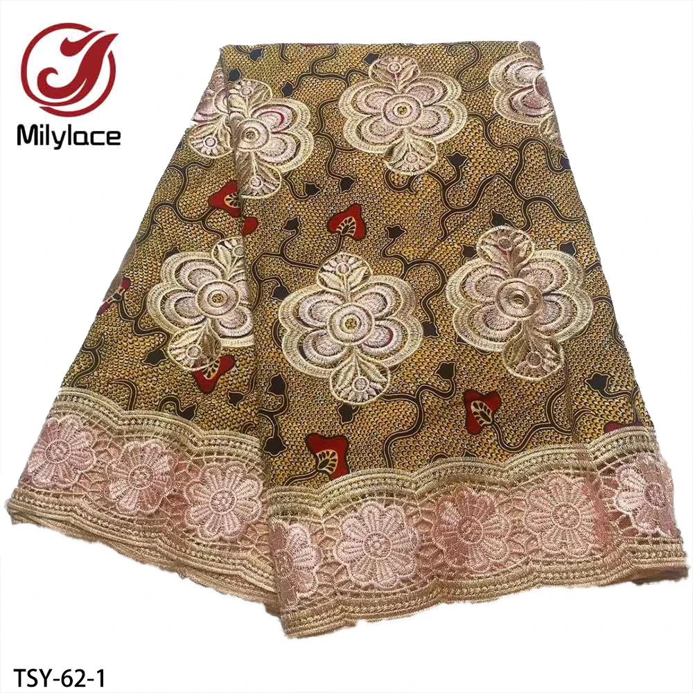 

2021 New High Quality African Lace Fabric Wax Lace Fabric with Nice Designer of 20 Colors Dress Fabric By The Yard TSY-62