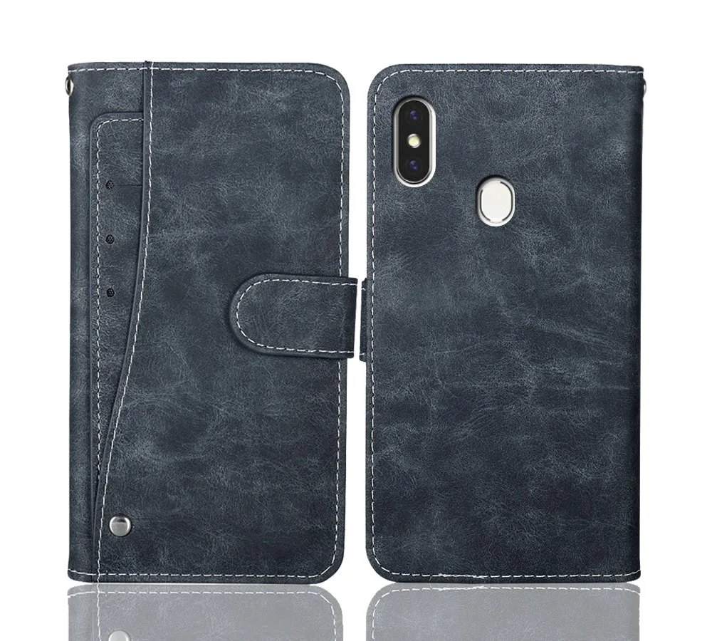 

Luxury Wallet Haier Alpha A2 Lite NFC Case 5" Vintage Flip Leather Phone Case Business Bag Protective Cover Front Card Slots