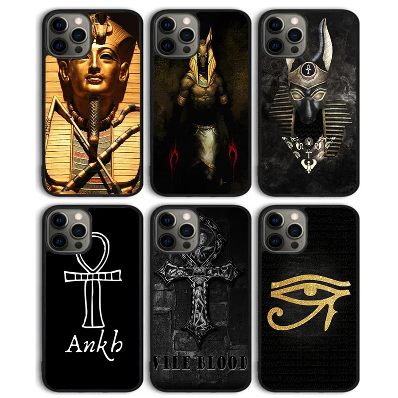 Чехол-накладка для телефона с рисунком Фараона iphone 14 13 11 12 Pro Max mini XS XR X 8 Plus 7 SE 2020 6S -
