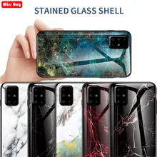 Мраморный чехол из закаленного стекла для Samsung galaxy A51 A71 S10 S10E Plus S11