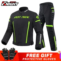 windproof motorcycle jacket suit protective gear men racing motocross riding jacket motorcycle pants clothing set waterproof