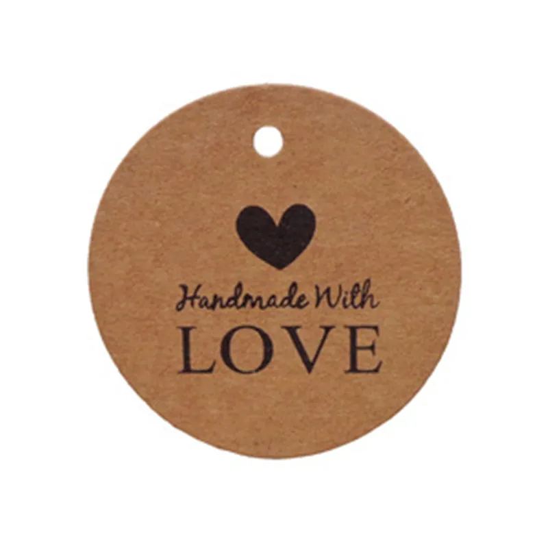 100 шт. спасибо круглые бирки из крафт-бумаги 4 см подарочные этикетки открытки