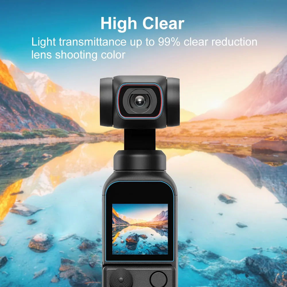 Tempered Glass Screen Protector Cover For DJI OSMO Pocket 2 Handheld Gimbal Action Camera Lens LCD Screen Protection Film Case