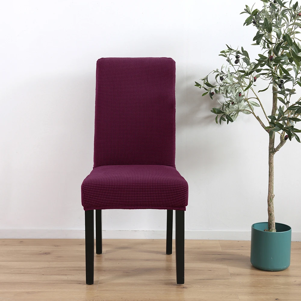 SearchI растягивающийся спандекс съемный обеденный сплошной цвет чехлы на стулья