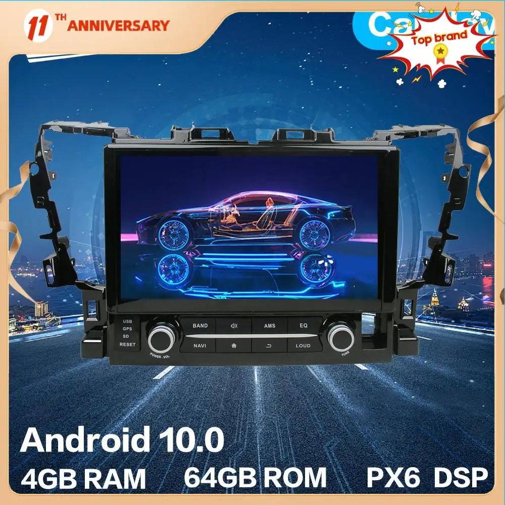 Android 10 4G 64GB autoradio lettore GPS navigazione auto Stereo HD Multimedia lettore DVD DSP Carplay per TOYOTA Alphard 2015- 2019