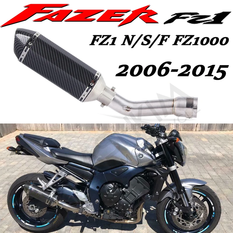 

Глушитель выхлопной трубы для мотоцикла, среднее звено, Слип на трубу для YAMAHA FZ1 N F S FAZER FZ1 FZ1N FZ1000 от 2005 до 2016