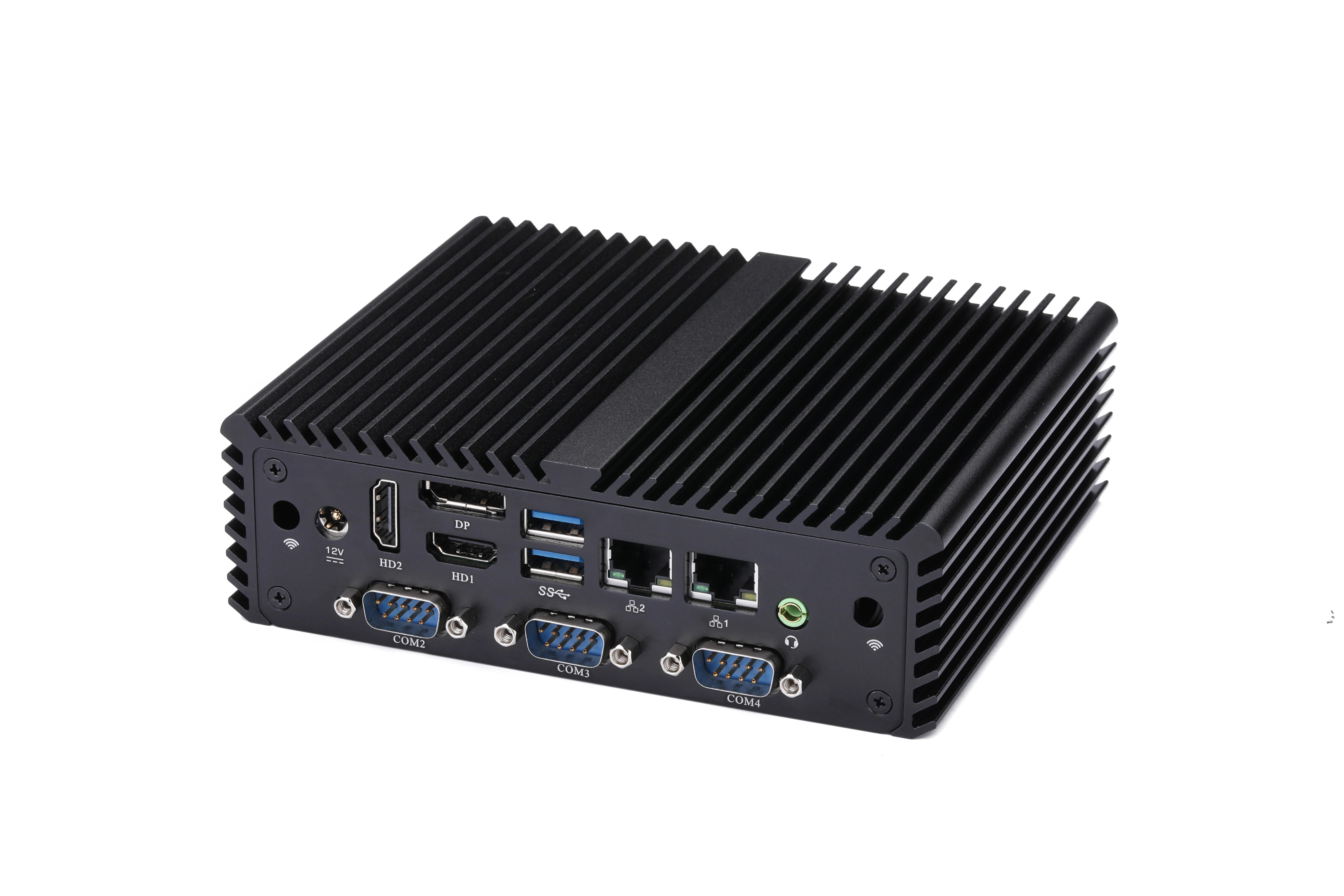 QOTOM Mini ПК Q160P J3160 Quad Core AES-NI 6W DP 3 дисплей 4 COM GPIO POS промышленный компьютер | Компьютеры