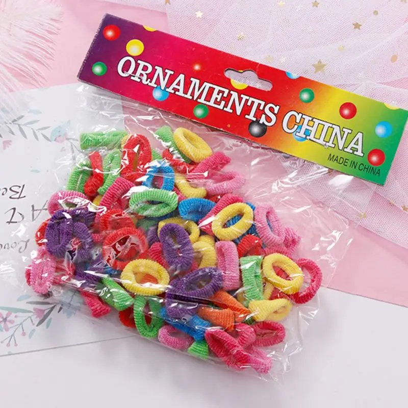 Резинки для волос Детские в Корейском стиле разноцветные эластичные маленькие