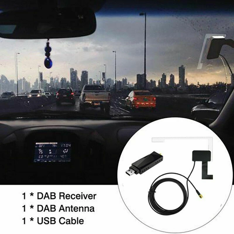 

Радиоприемник в автомобильной антенне цифровой DAB + адаптер Aux тюнер коробка аудио USB Антенна Android декодирование радио