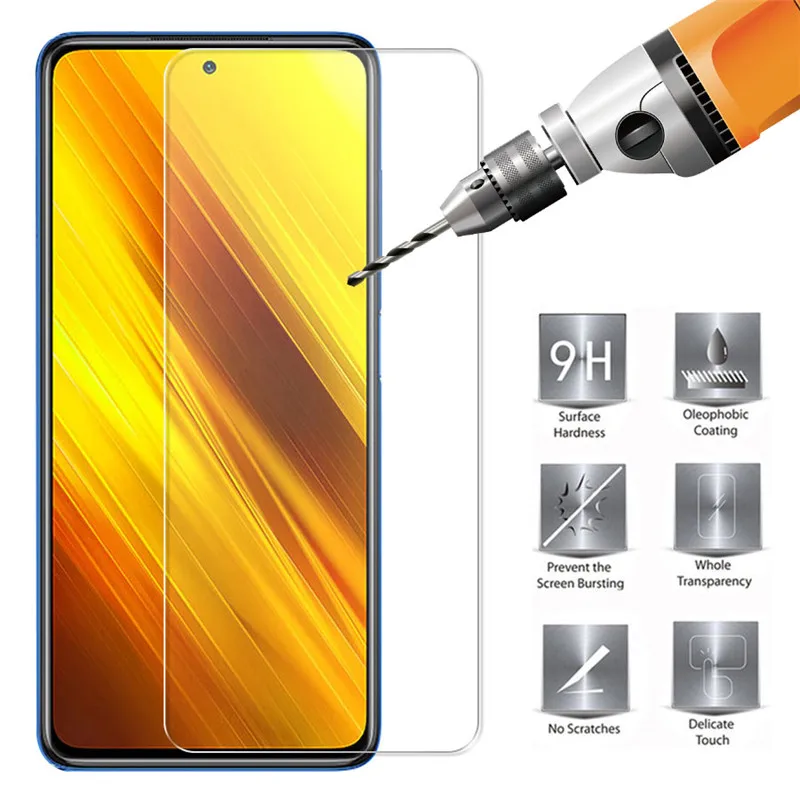 3 шт. защитное закаленное стекло для Xiaomi Poco X3 NFC M3 Pocophone F1 F2 PRO Redmi Note 9s 8 7 Pro 8T Защитная