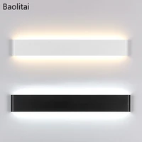 modern simplicity led aluminum wall lamp rectangle stairs bedroom bedside living room background bathroom mirror wall light