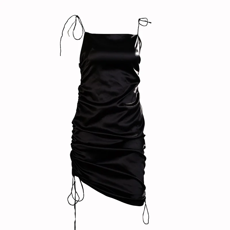 Женское платье 2020 летняя Модная одежда сексуальное Клубное Элегантное Черное