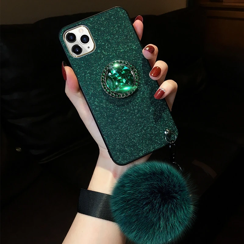 

Suitable for With Diamond Finger Ring Case For iPhone 12 11 Pro Max X XR XS 6s 7 8 Plus