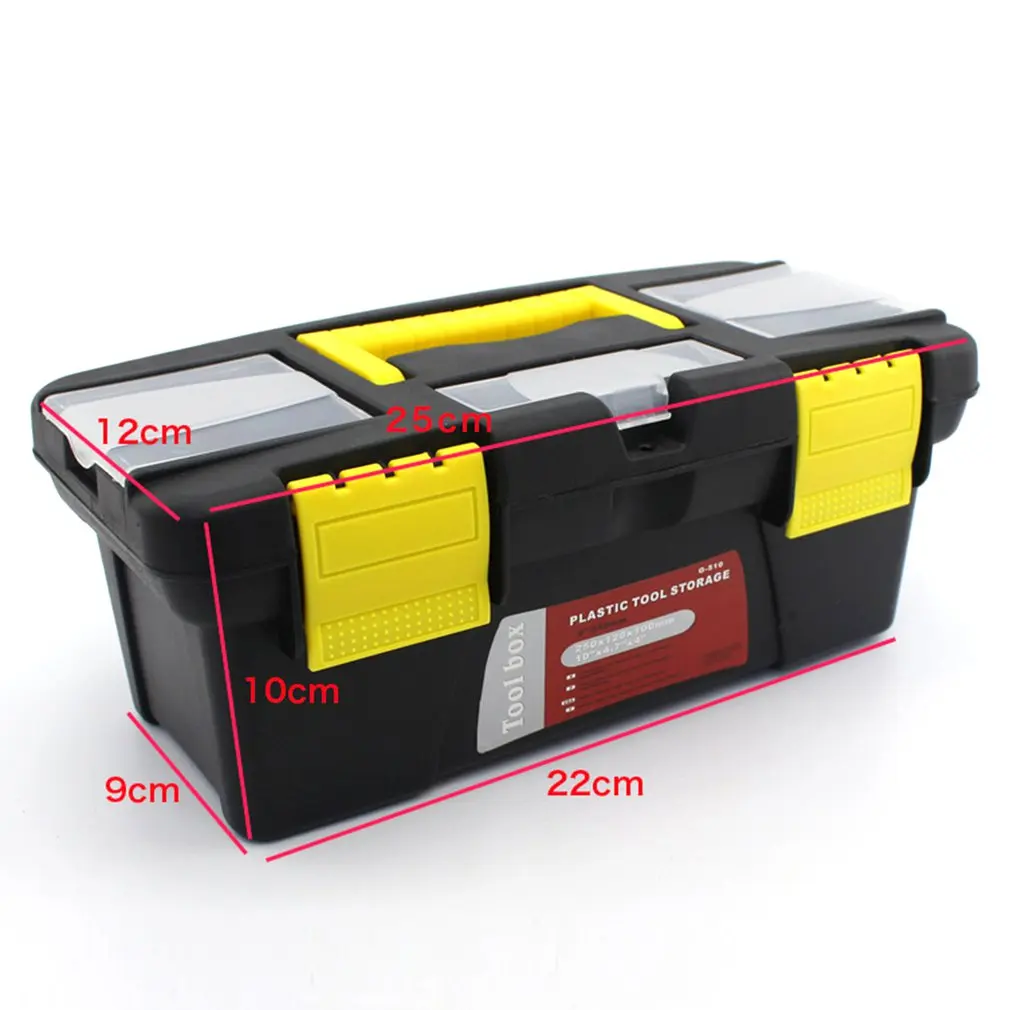 

Portable S/M/L Size Plastic Hardware Toolbox Household Multifunction Maintenance Toolbox Car Storage Box Anti-fall Box