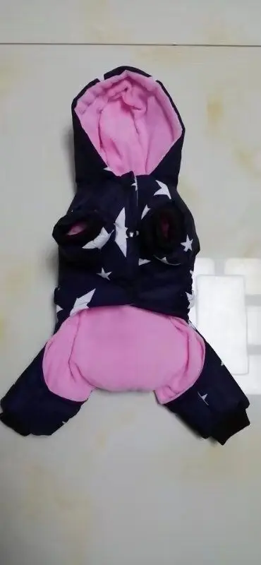 Зимняя теплая одежда для собак со звездами водонепроницаемая куртка питомца