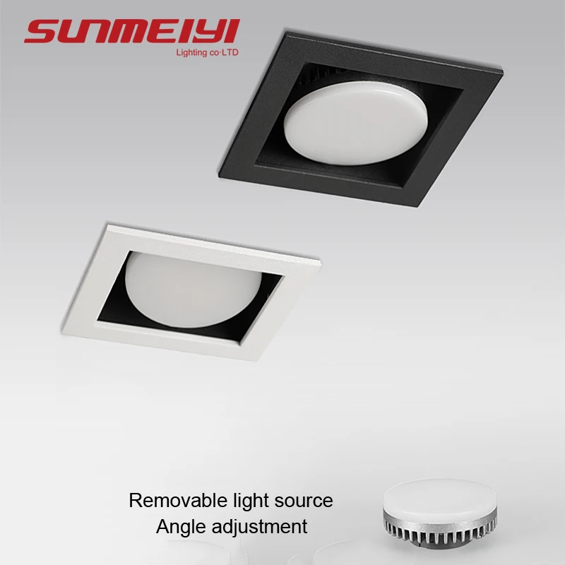 

Ceiling spotlight square downlight 240V Tiltable Led Recessed led lighting