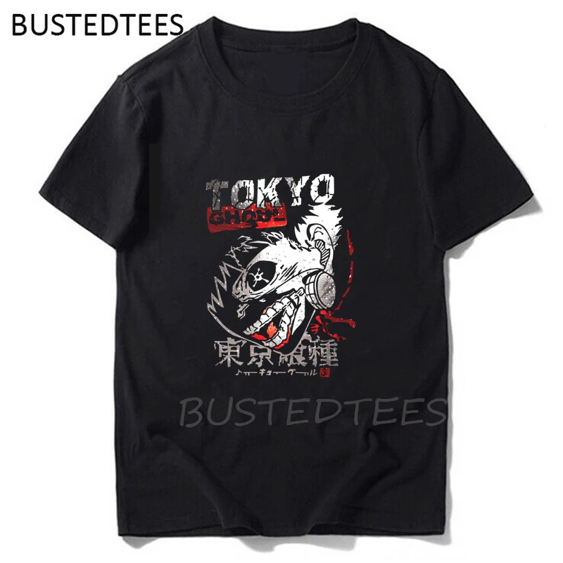 

Ken Kaneki Retro T-shirts Japanese Anime Tokyo Ghoul Funny T Shirt Top Aesthetic Men Women Summer T-Shirt Fashion Streetwear Top