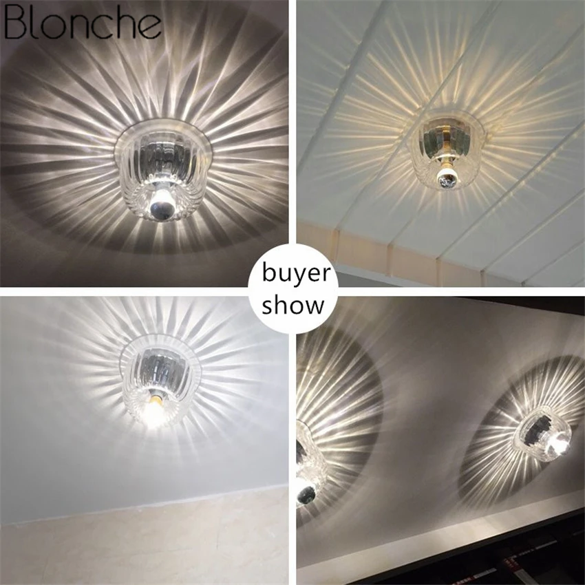 

Modern Glass Shadow Ceiling Lamp Led Ceiling Light Home Lighting Fixtures for Living Room Kitchen Bar Luminaire Industrial Decor
