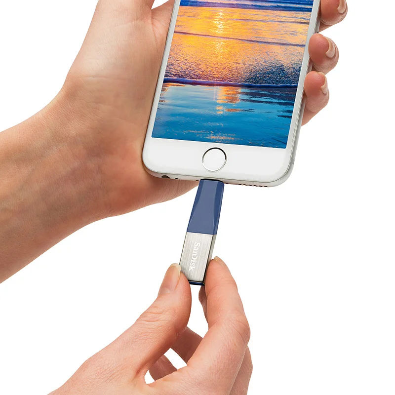 USB-флеш-накопитель SanDisk iXPand OTG Lightning 128 ГБ 64 флеш-накопитель с двойным разъемом USB 3 0