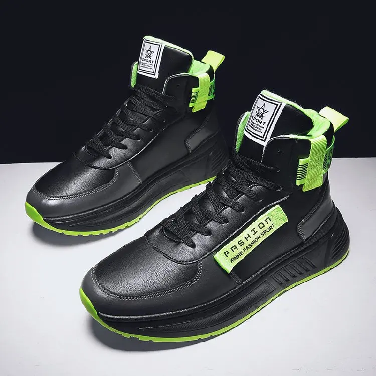 Кроссовки мужские с высоким берцем повседневная обувь на массивной подошве