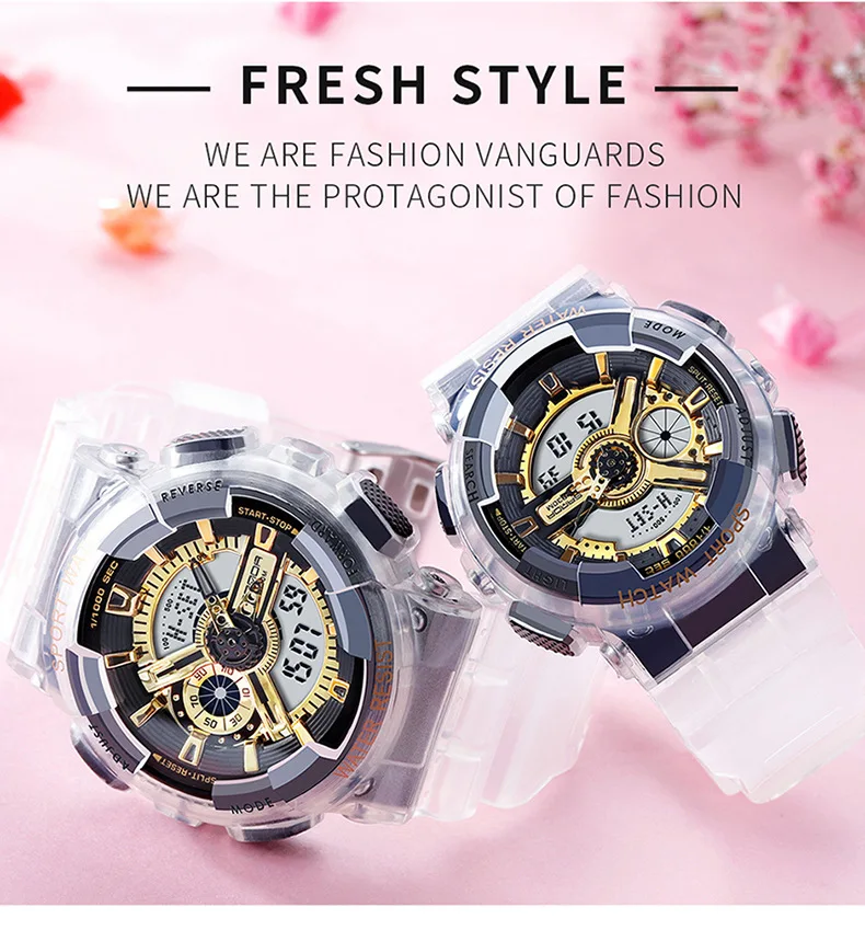 Женские и мужские модные спортивные часы кварцевые цифровые аналоговые наручные