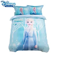 Disney Princess Frozen Elsa twin size  bedding set for girls bedroom decor queen comforter covers fitted sheet 3pcs cartoon