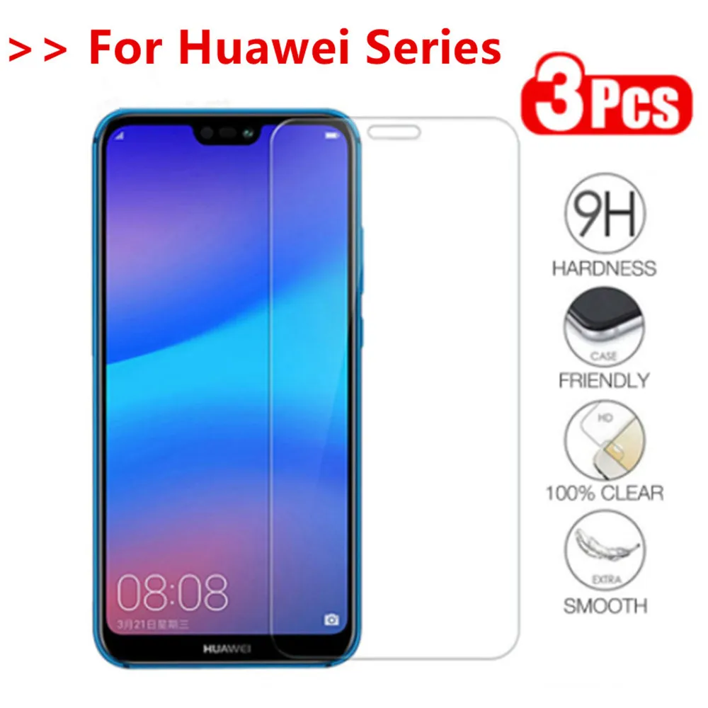 3 шт. закаленное стекло для huawei p20 lite p20pro p10 plus P10 p 30 p30lite Защитное экрана Honor 8x10 9