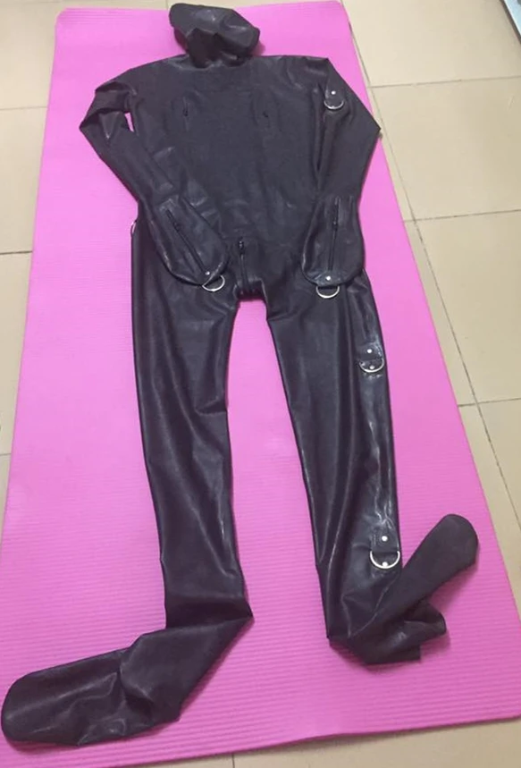 Новое поступление латексный полный боди мужские латексные варежки с замком для