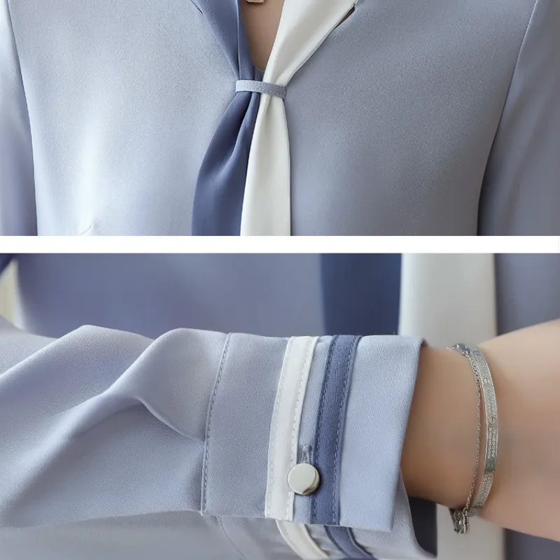 

Plus Size OL Office Women Tops Blouse Vintage Long Sleeve Chiffon Autumn Blusas Mujer De Moda Elegant Blusas Mujer De Moda 2020