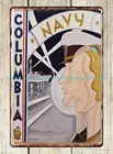 Плакаты и принты футбольной программы Колумбия v. Navy 1933 металлический жестяной знак
